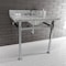 Kingston Brass KVPB36MSQ1 36-Inch Carrara Marble Console Sink, Marble White/Polished Chrome KVPB36MSQ1 - alternate 5